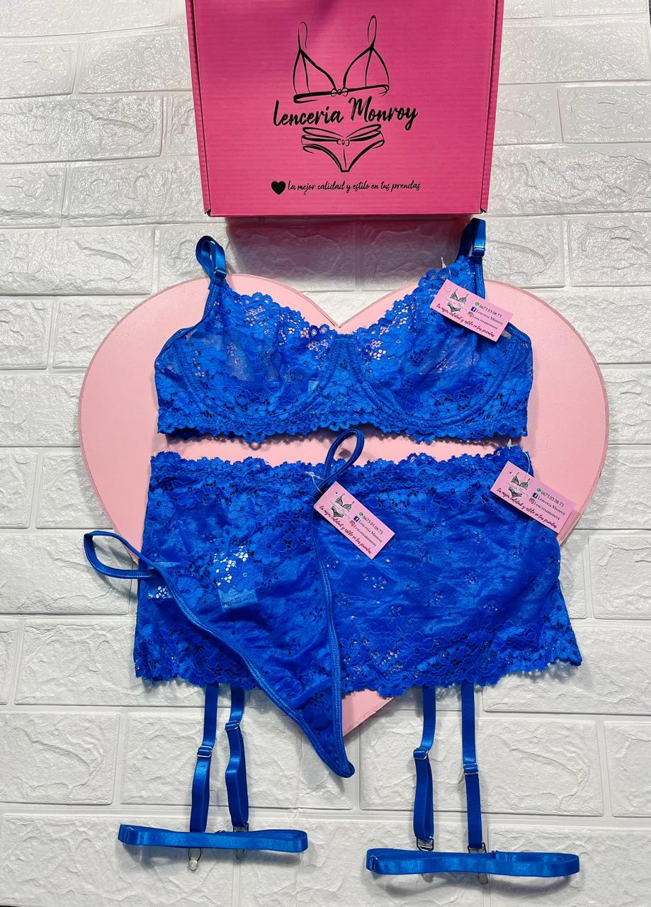 BABYDOLL AZUL DE ENCAJE