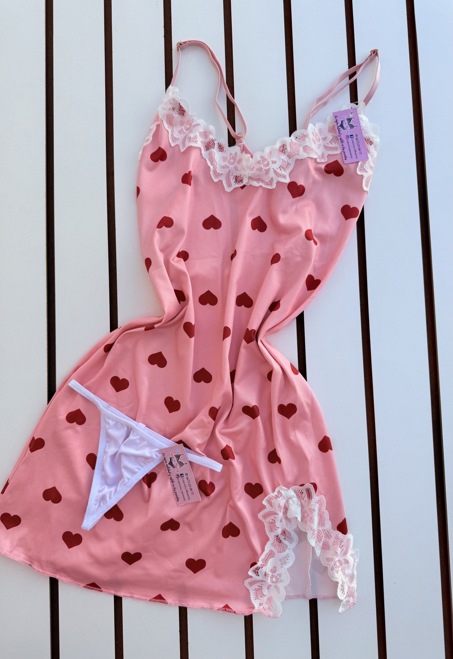 babydoll corazones con tanga