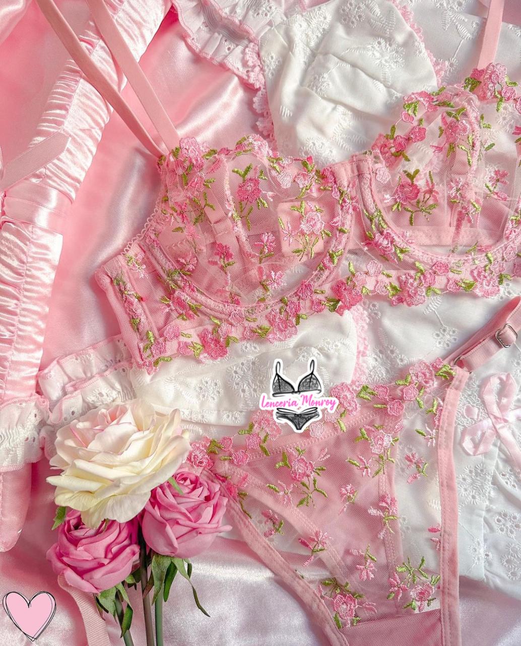 CONJUNTO ROSA AJUSTABLE